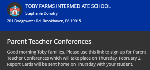 Parent teacher conferences